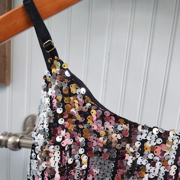 Shop17 Multicolored Strappy Sequin Scoop Tie Back Dress - Picture 6 of 9